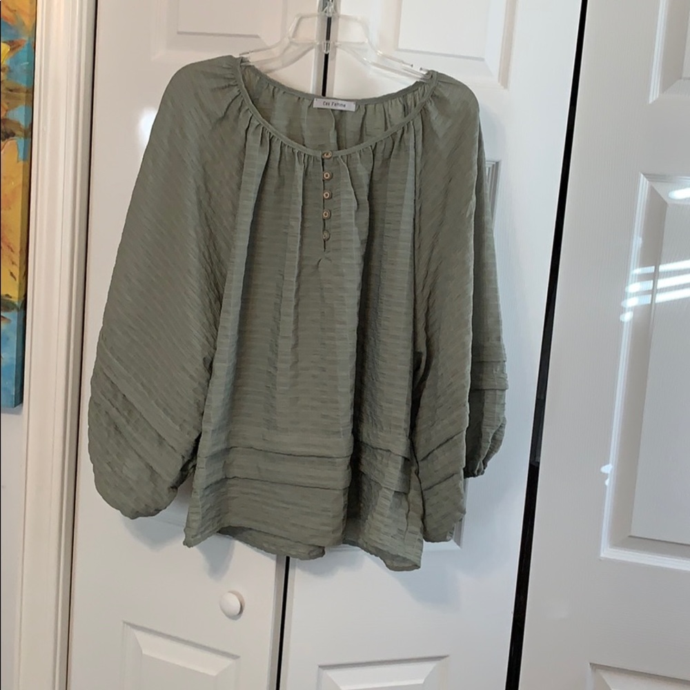 Green Top with full sleeves